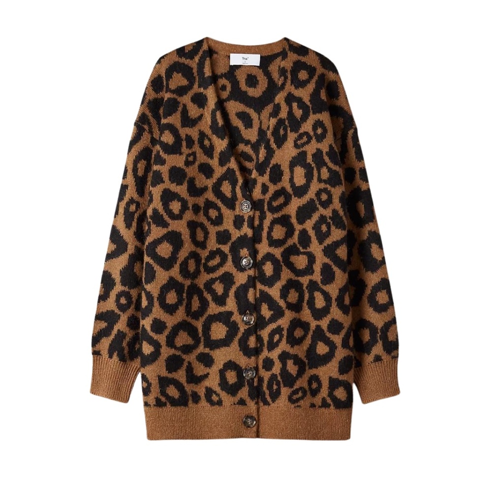 TNA Aritizia Utica Leopard Cardigan